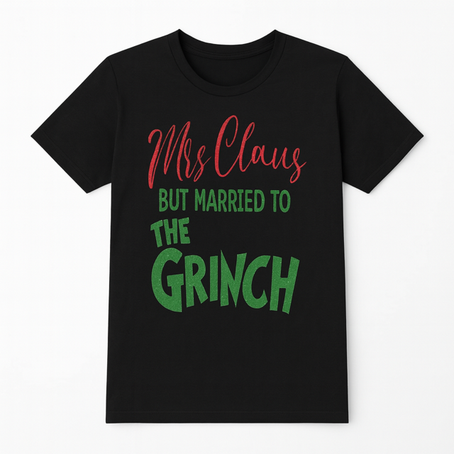 Mrs Claus but married to the Grinch T-shirt