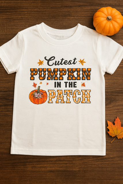 Kids "Cutest Pumpkin in the Patch' T-shirt