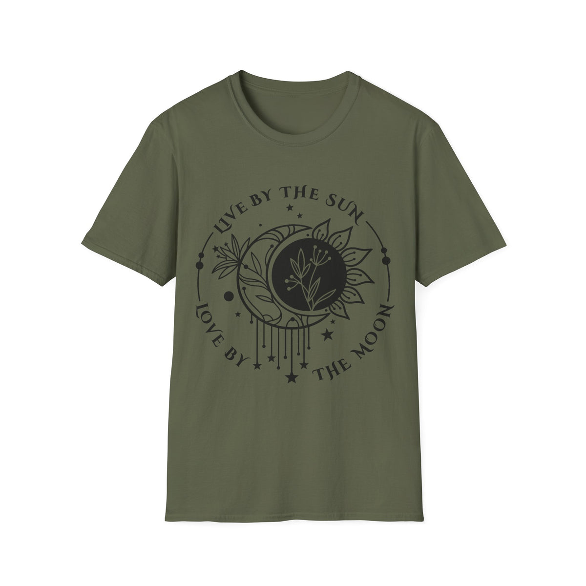 Live by the Sun Love by the Moon T-Shirt | Celestial Botanical Tee