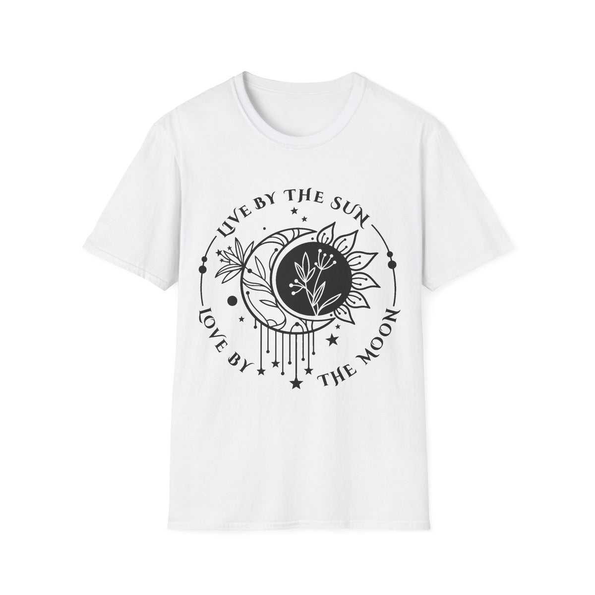 Live by the Sun Love by the Moon T-Shirt | Celestial Botanical Tee