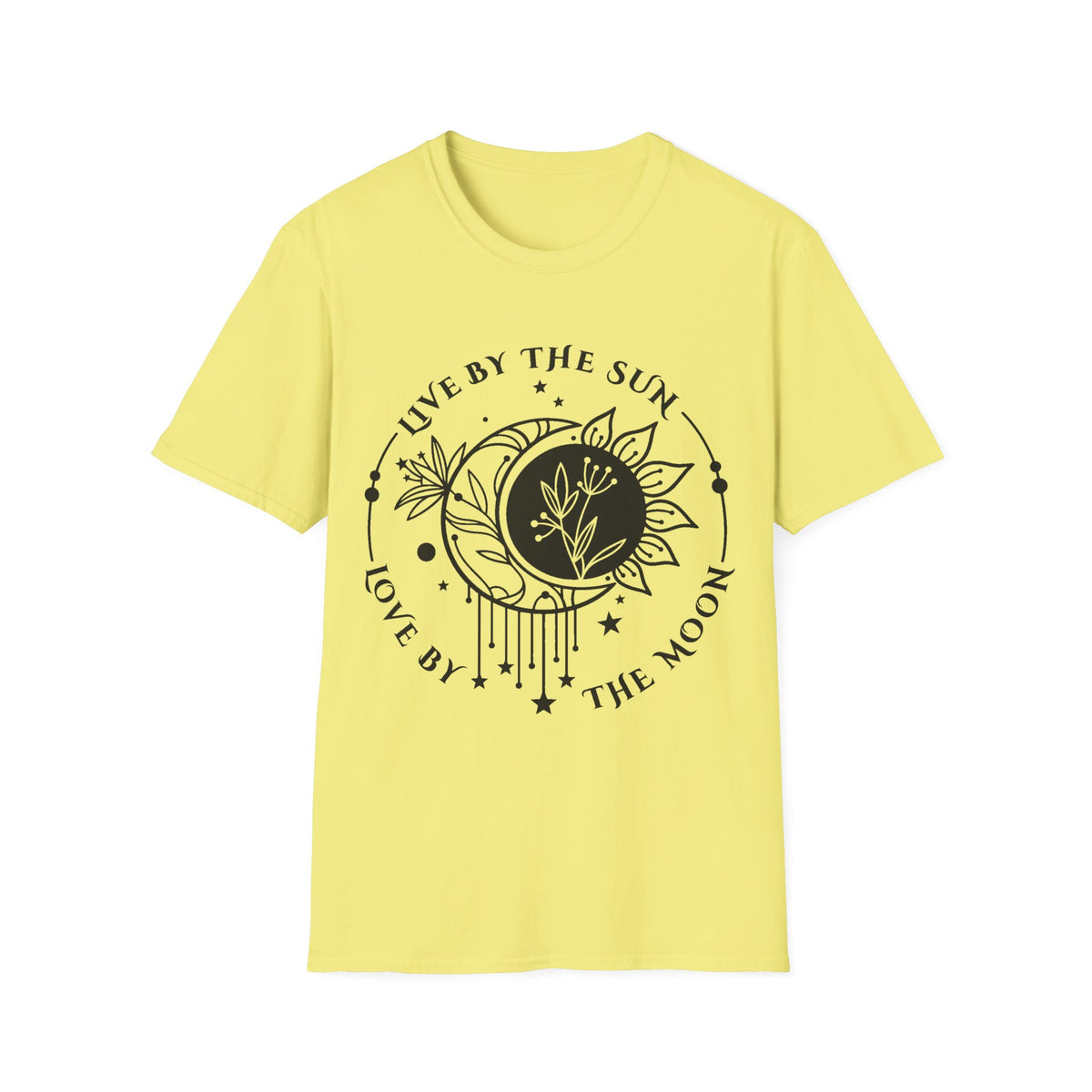 Live by the Sun Love by the Moon T-Shirt | Celestial Botanical Tee