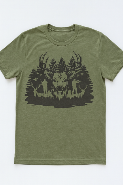 Hunters with buck T-Shirt